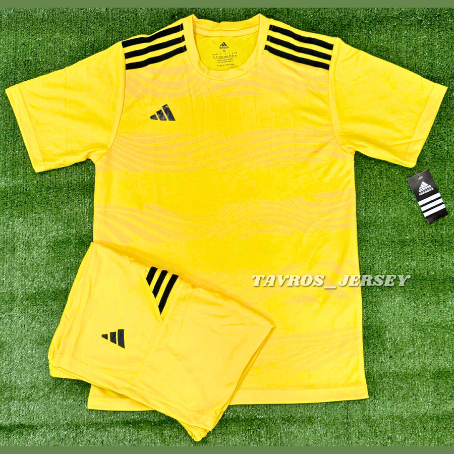 TAVROS JERSEY SETELAN FUTSAL DEWASA DRI-FIT TIM SEPAK BOLA PREMIUM TERBARU KUNING TERANG POLOS M-XL