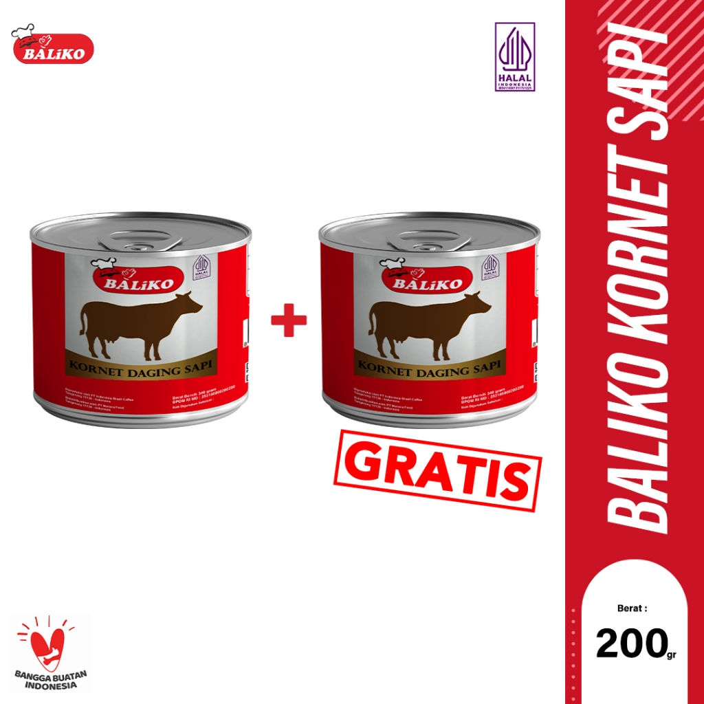 

Baliko Kornet Daging Sapi 200gr - isi 2