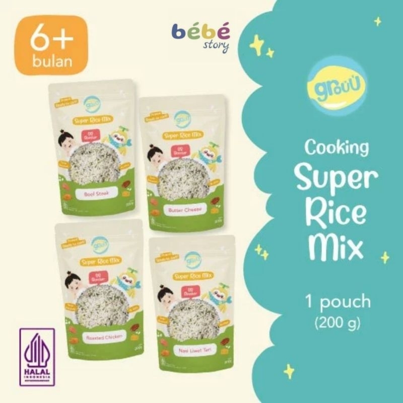 

GROUU - SUPER RICE MIX 200GRAM / BERAS MPASI / BB BOOSTER