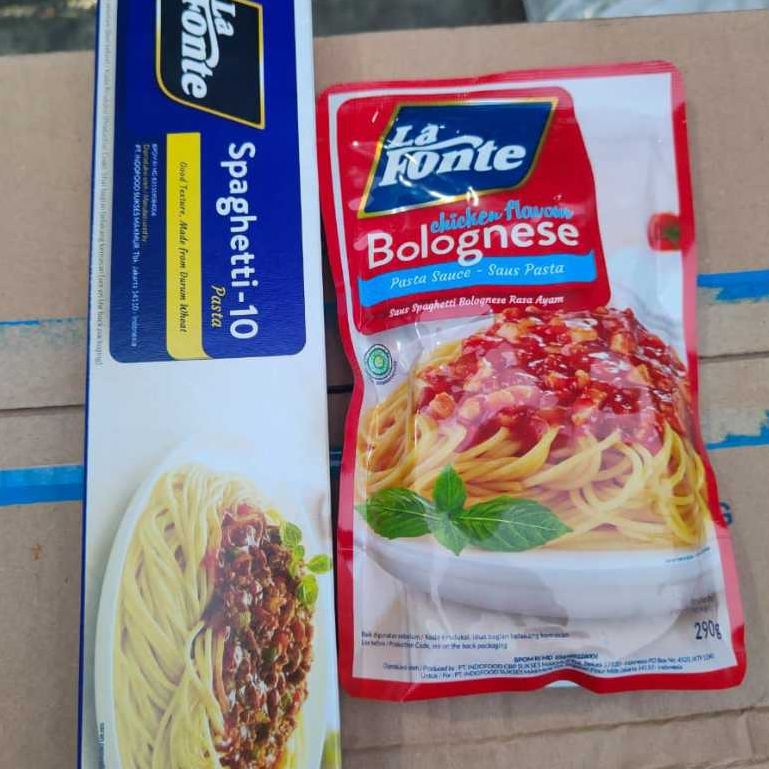 

LA FONTE SPAGHETTI - 10 PASTA 225 GR / Lafonte Bolognese 290gr (1paket)