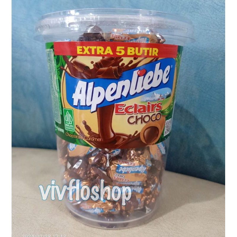 

Permen Alpenliebe Eclairs (Chocolate Caramel) Kemasan Toples isi 100 pcs