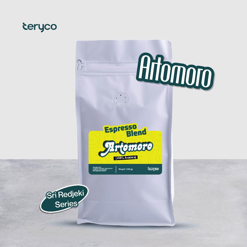 

Teryco Roasters Artomoro Espresso Full Arabica Blend 200 gram 1000 gram - Sri Redjeki Series / Espresso Coffee Blend / Biji Kopi Arabika / Bubuk Kopi Houseblend