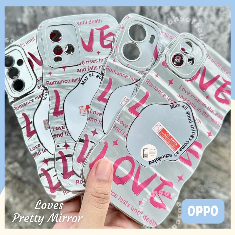 CASE PRETTY LOVE MIRROR PINKY A58 5G A78 5G A54 RENO 7 RENO 4F RENO 5