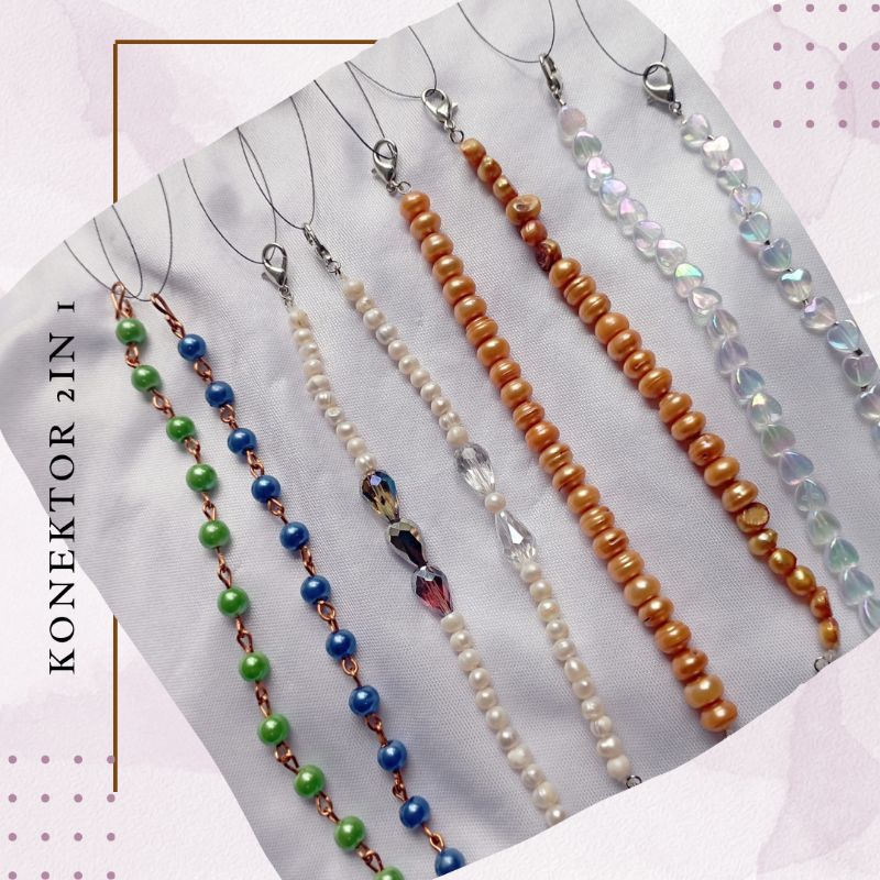 Tapi masker mutiara pengait masker hijab konektor mutiara 2 in 1 ikat masker