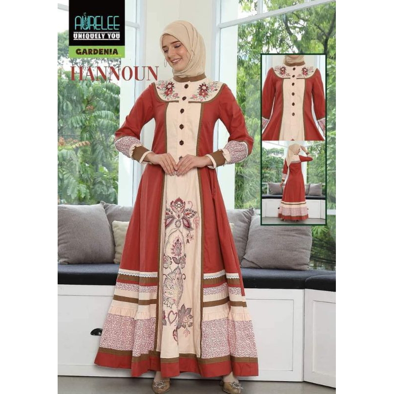 sarimbit gamis dan kolo hannoun by Aurelee