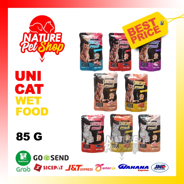 Makanan Kucing Unicat 85gr Pouch Wet Food Grain Free