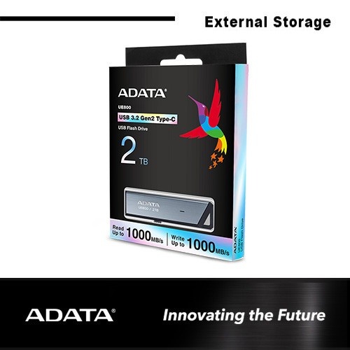 SSD ADATA UE800 2TB - SSD Portable / External SSD USB 3.2 Gen2 Type-C- Gatotkaca Electronics