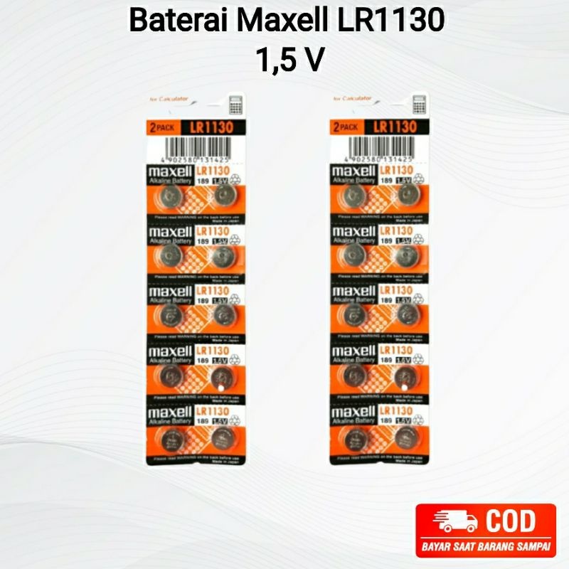 Maxell LR1130 Baterai Kancing