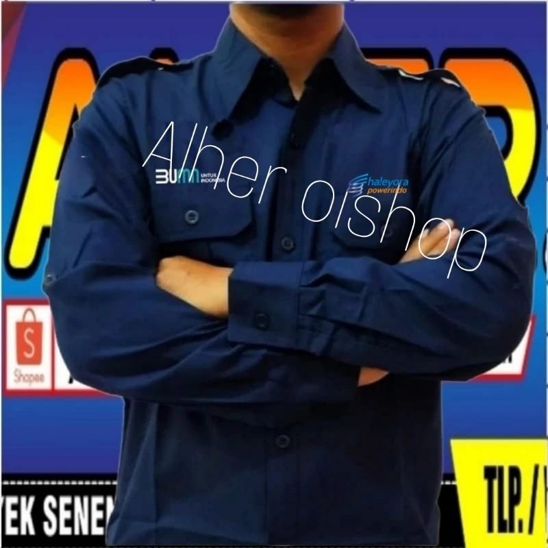 lengan panjang kemeja haleyora powerindo baju haleyora powerindo seragam haleyora powerindo Pdh keme