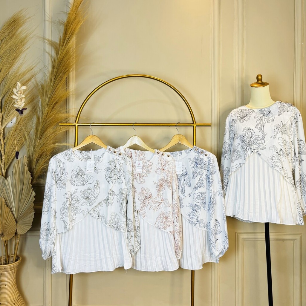 Blouse Wanita - Almayhra Blouse Premium dan Mewah Atasan Wanita Baju Lengan Panjang