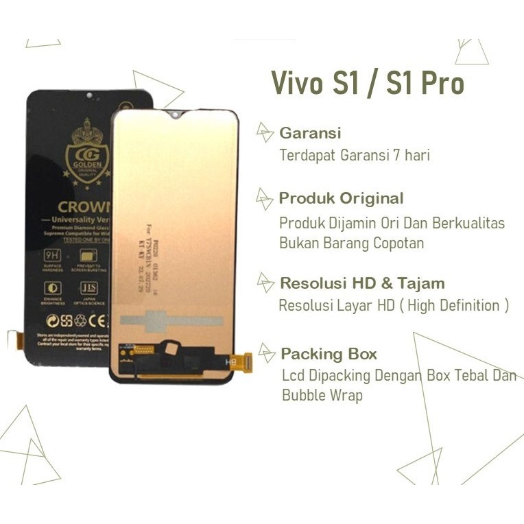 LCD TOUCHSCREEN VIVO S1 1907 / S1 PRO 1920 ORIGINAL FULLSET COMPLETE