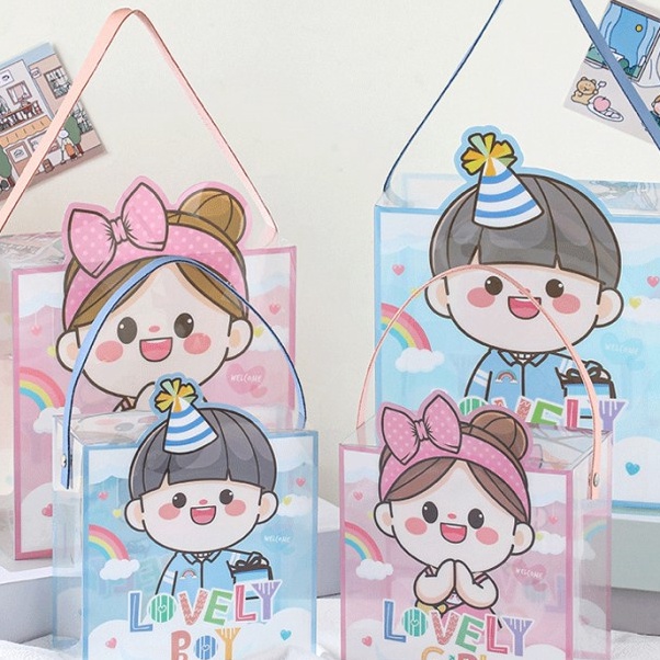 

KI3 Gift Box Ulang Tahun Anak 18x85x18cm PVC Kotak Kado Ultah Hampers