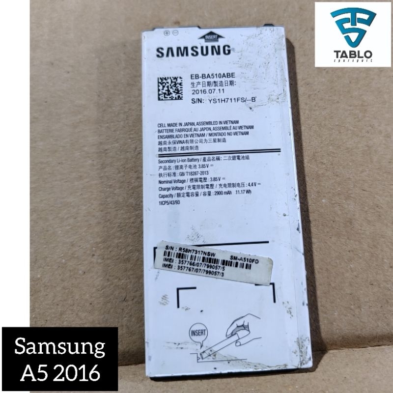 Baterai Batre Samsung a5 2016 A510 original Copotan hp