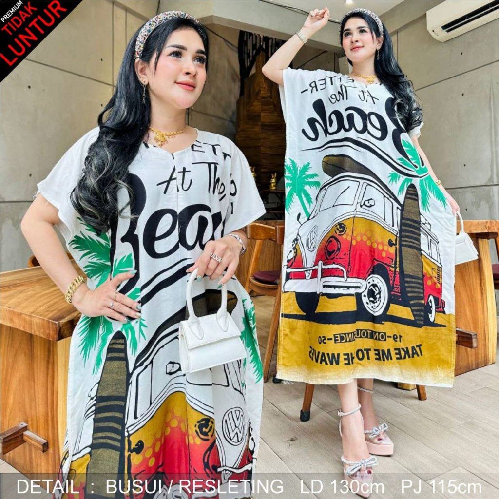 Daster Jumbo LD 130 Karakter Kekinian Resleting Busui Baju Tidur Remaja Terbaru