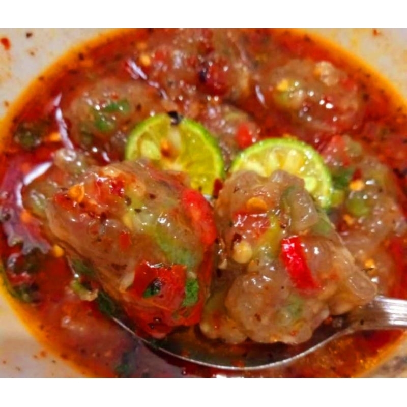 

baso cirawit tulang rangu sapi xtra cabe rawit baso 24 butir komplit bumbu enak pedas spesial
