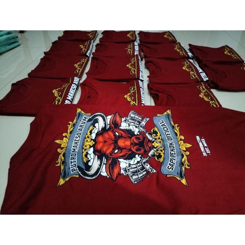 Sablon Kaos Bantengan  custom-Plastisol DTF