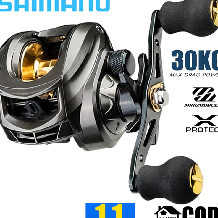 Lagi Diskon SHIMANO Fishing Reel Fishing Rod Set Pancing BC Reel 721 Metal Fishing Reel Max Drag 8kg