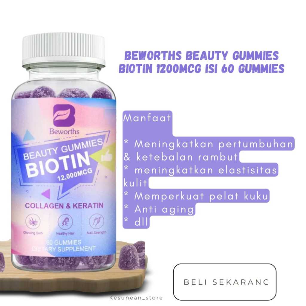 BEWORTHS BEAUTY GUMMIES BIOTIN 12000MCG - 60