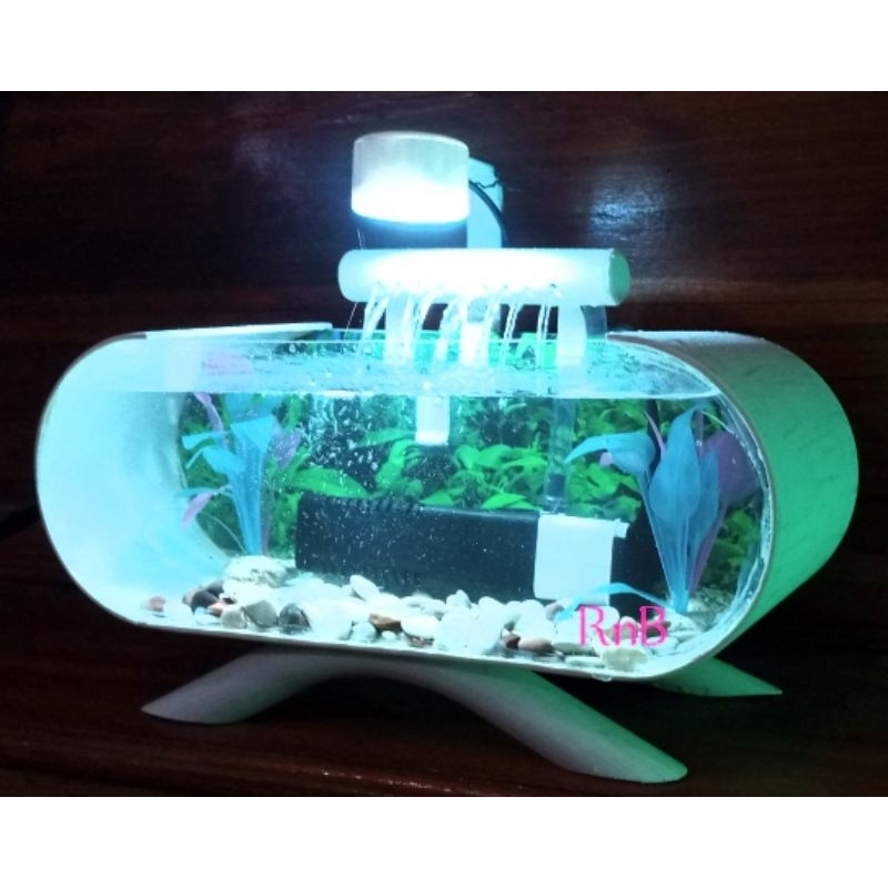 aquarium akrilik, aquarium mini full 1set, aquarium air mancur
