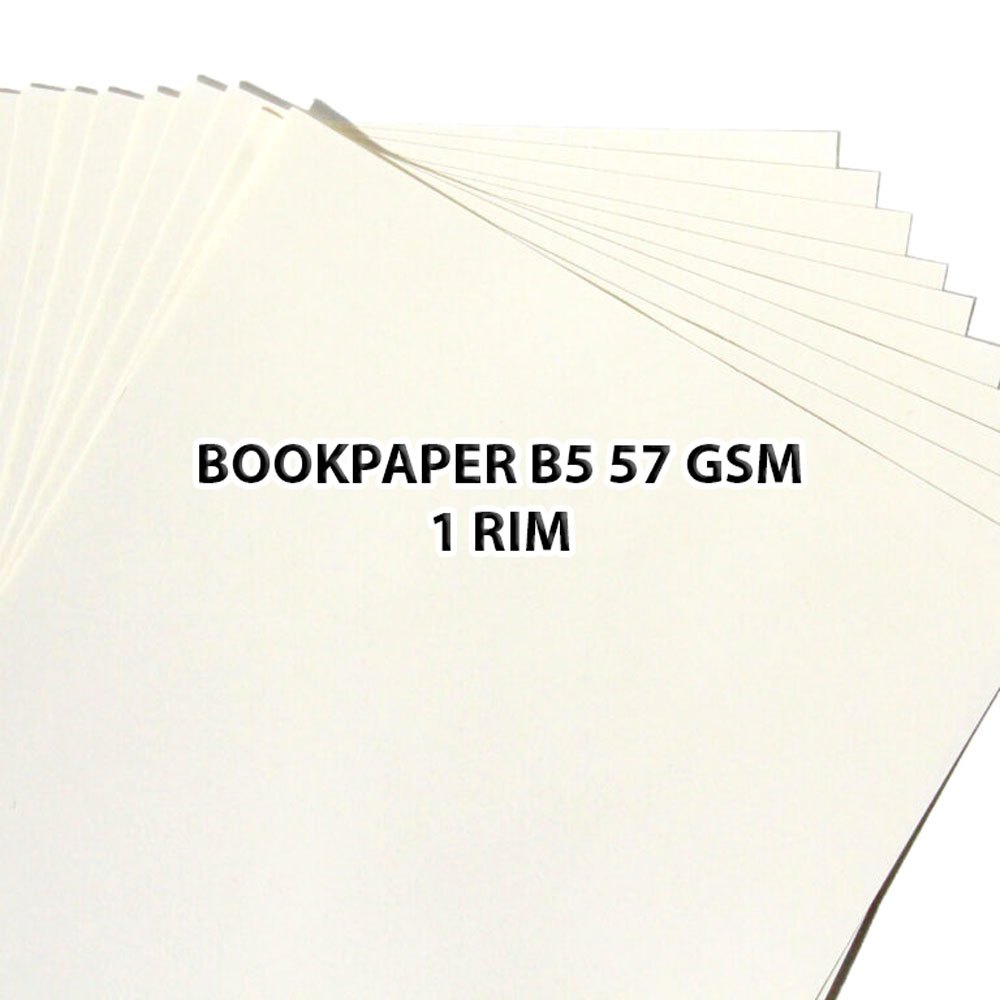 

Bookpaper B5 57 Gsm 1 rim / Kertas Book Paper 57 gsm Ukuran B5