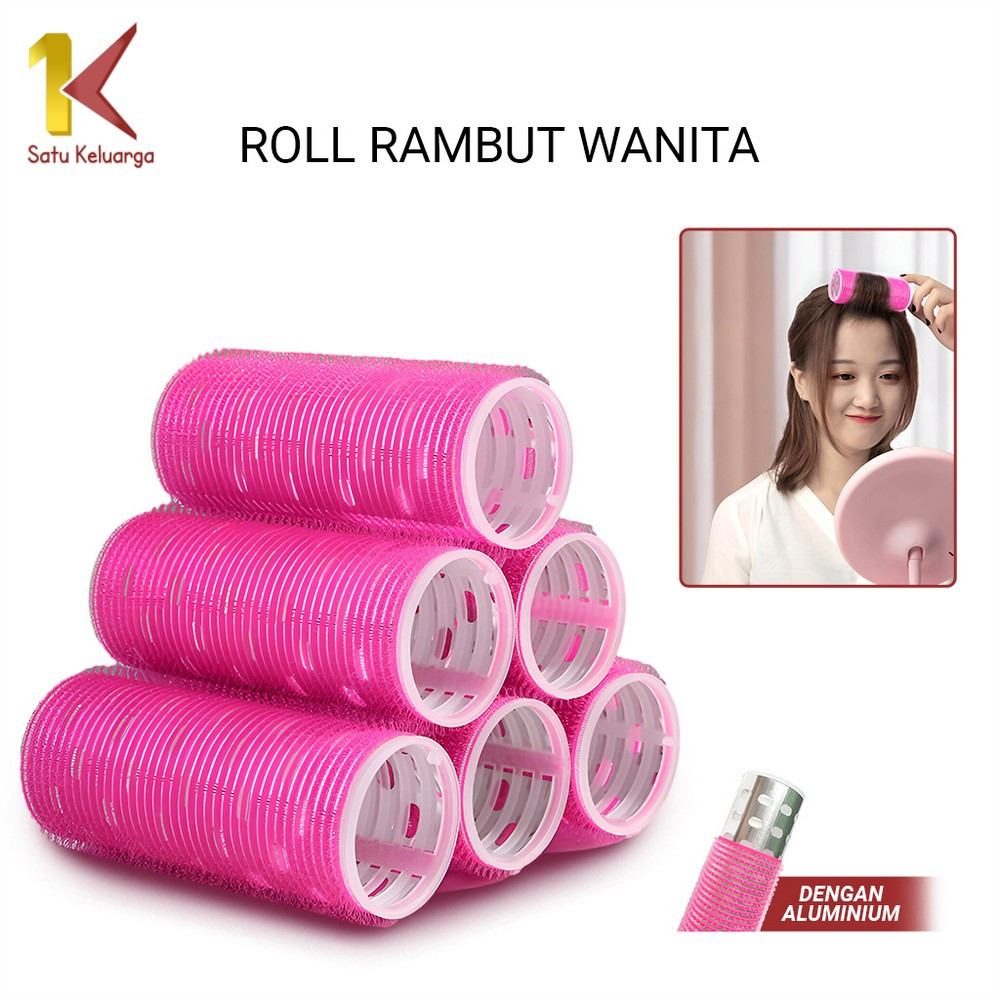 Satu Keluarga Roll Rambut Besar Wanita With Aluminium C1029 Curly Roll Rambut Gulung Poni Keriting G