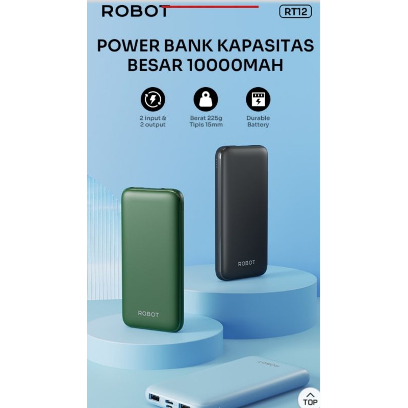 Powerbank Robot Original 10000mah RT12