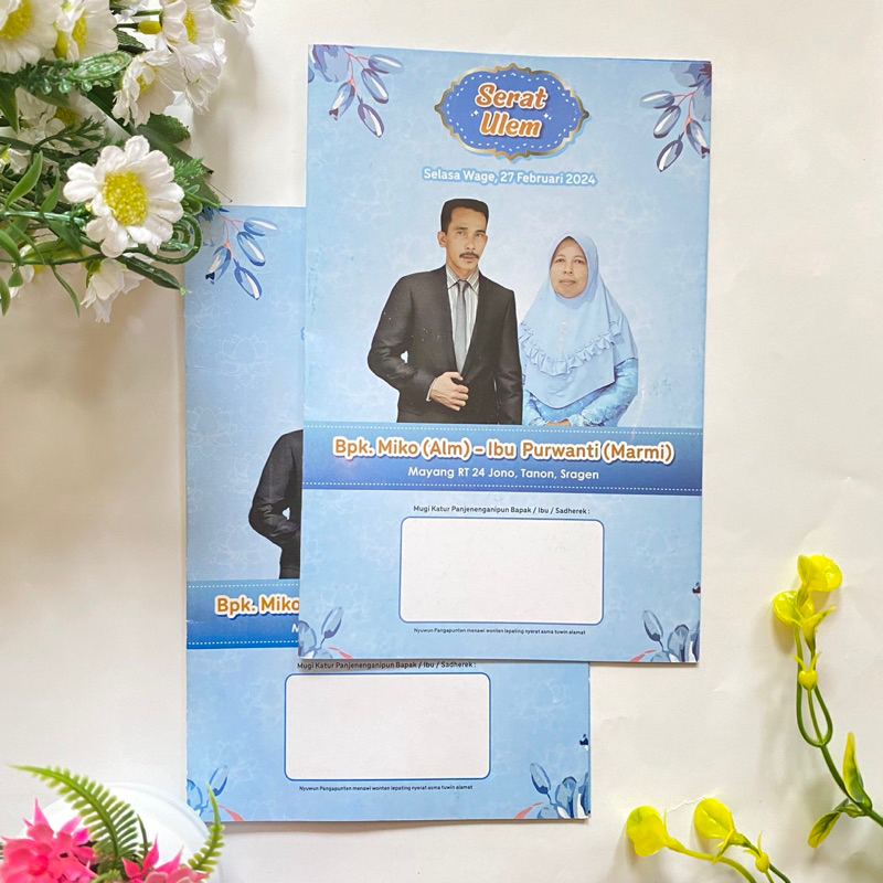 

UNDANGAN NIKAH / UNDANGAN PERNIKAHAN / UNDANGAN TASYAKURAN / UNDANGAN KHITAN / SERAT ULEM