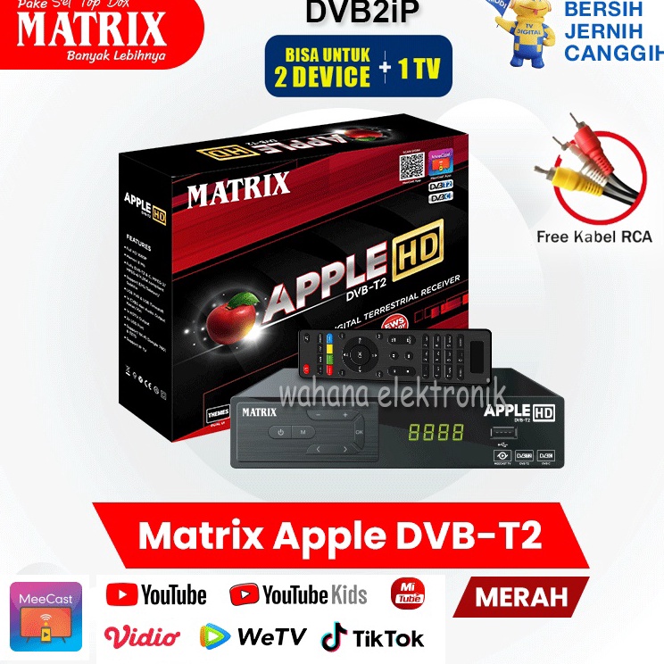 Bayar Di Tempat dm Set Top Box DVB T2 TV Siaran Digital Receiver STB Rekomendasi Kominfo  R