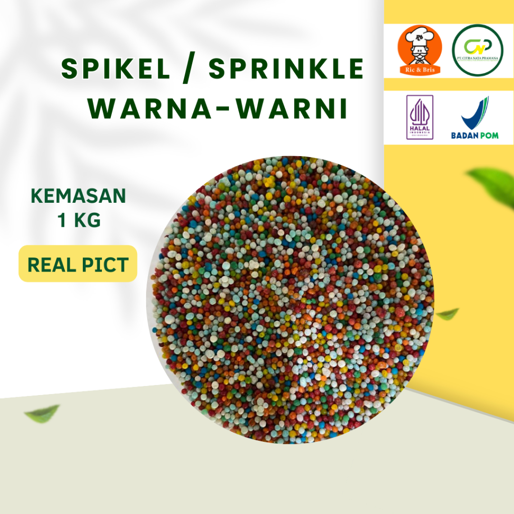 

Spikel Trimit Warna Warni / Sprinkel Kue / Hiasan Kue/ Spikel Murah / Sprinkle Kue