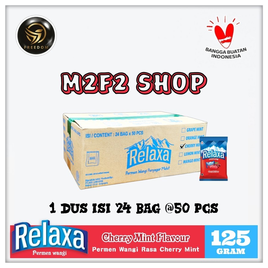 

Relaxa Cherry Mint Flavor Candy | Permen Mint Rasa Ceri Wangi Segar - 125 gr (Kemasan Karton)