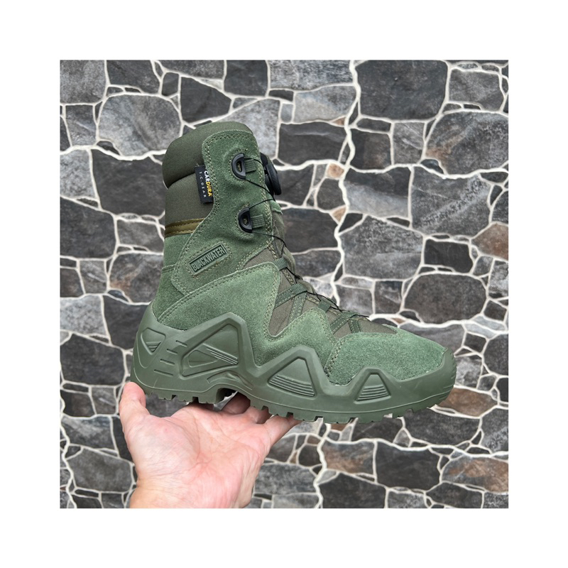 Combat Boots PDL Sepatu Combat Boots PDL Tinggi 9 Inci Warna Hijau untuk Outdoor Sepatu Combat Boots
