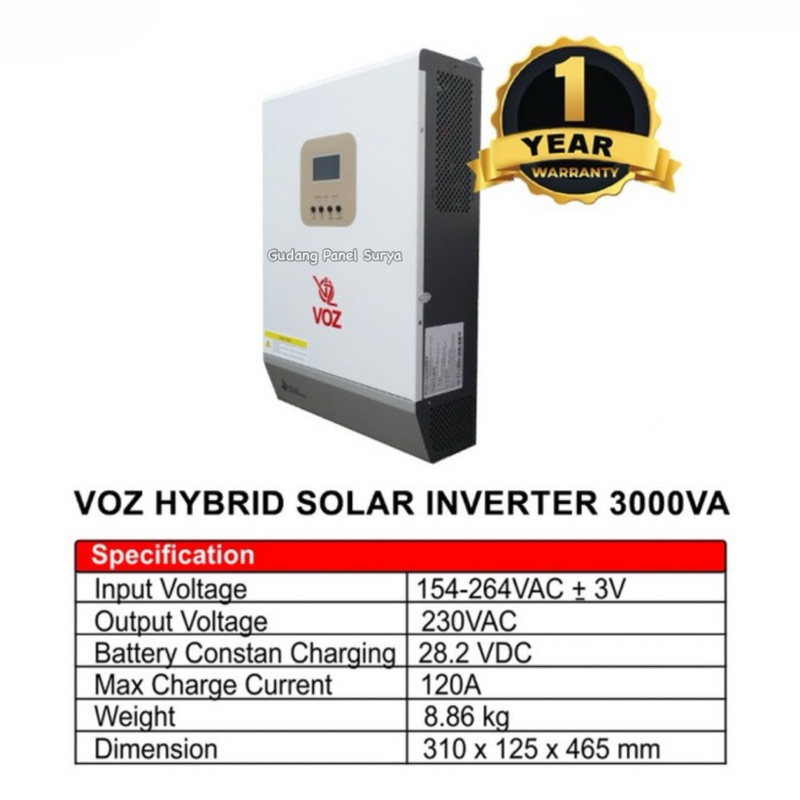 Solar Hybrid Inverter VOZ 3000VA Solar Hybrid Inverter Voz 3Kva