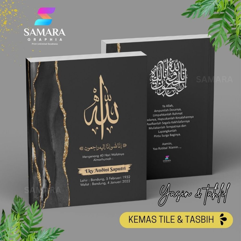 Cetak Buku Yasin dan Tahlil 100 40 hari custom foto almarhum lengkap ASTER 6