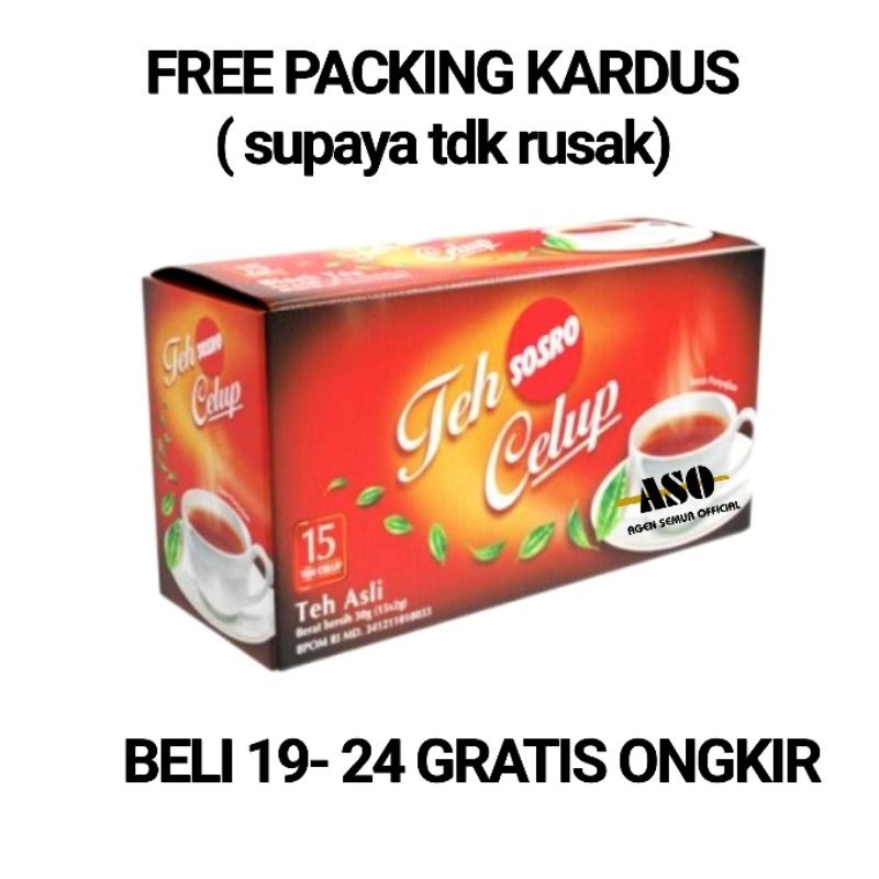 

Termurah Teh Celup Sosro ( isi 15 & 30 )
