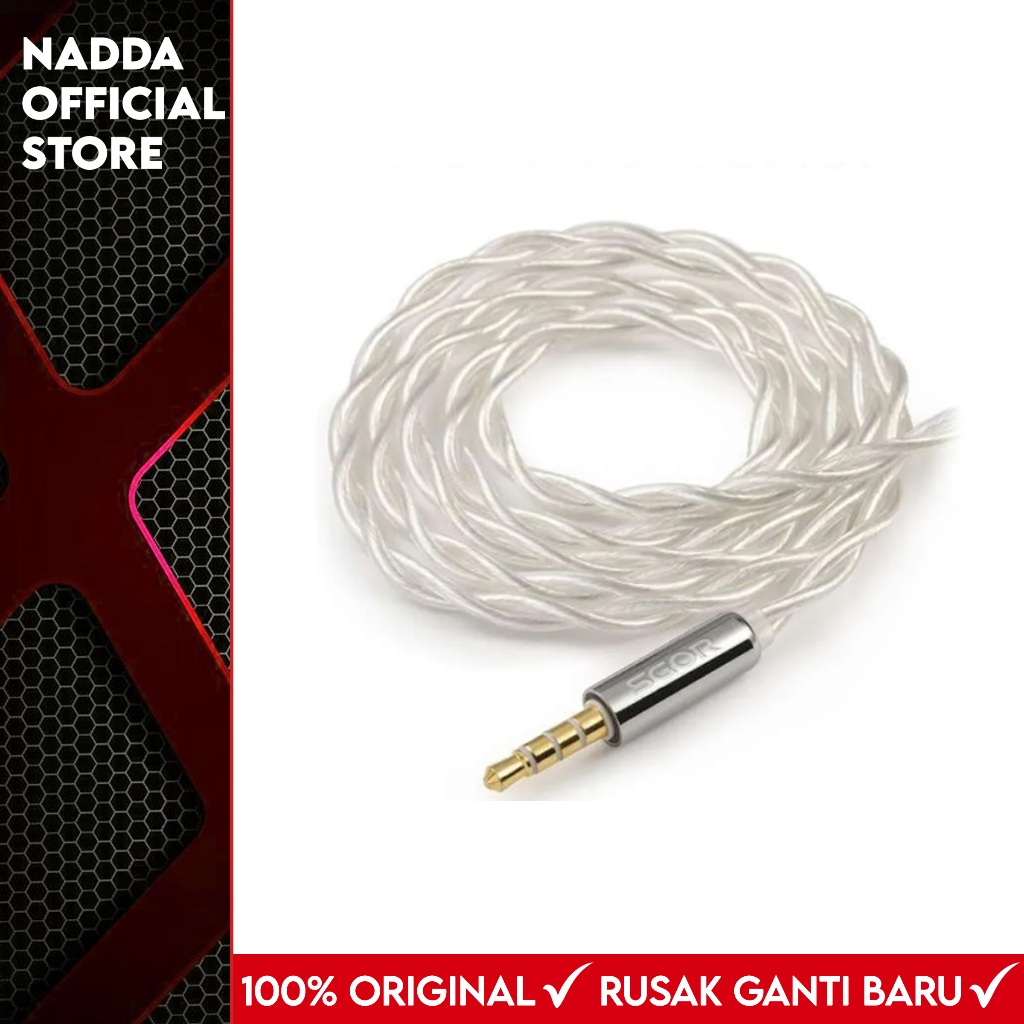 SGOR CA-1 CA1 Silver Plated Earphone Cable with Mic Kabel SGOR Adonis