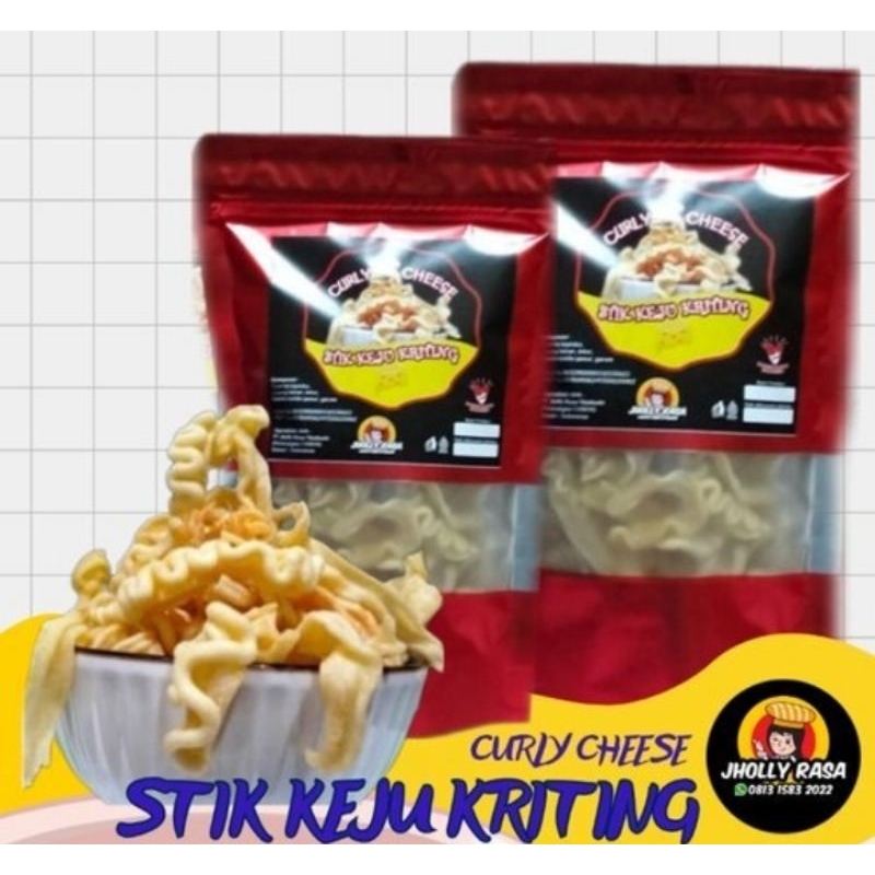 

Stik Keju Kriting/Curly Cheese/Kripik Keju kriting/60 gr Bekasi Timur