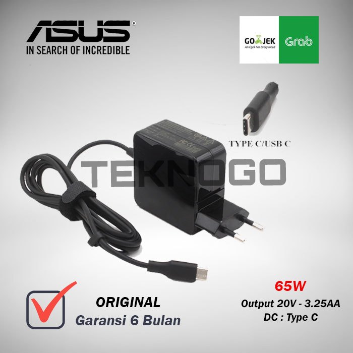 Adaptor Original ASUS ZENBOOK 14 UX435 UX435E UX435EG USB Type C 65W 20V 3.25A