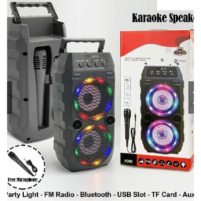 SPEAKER KARAOKE BLUETOOTH WITH MIC PORTABLE WIRELESS MICROPHONE / BIGBAS SOUND