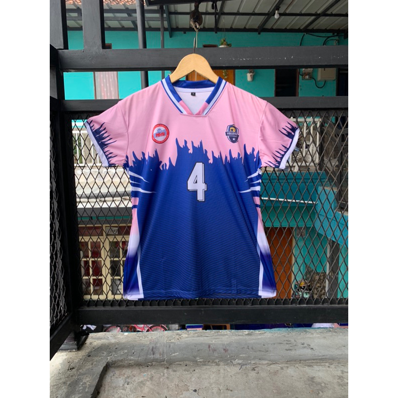 Jersey Voli Cewek Atasan Fullprint Kaos Voli Wanita