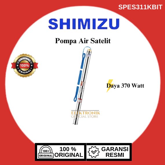 SHIMIZU POMPA AIR SATELIT SPES311K BIT 0.5 HP + KABEL/SPES-311K BIT/SPES 311 KBIT/SHIMIZU SPES311KBI