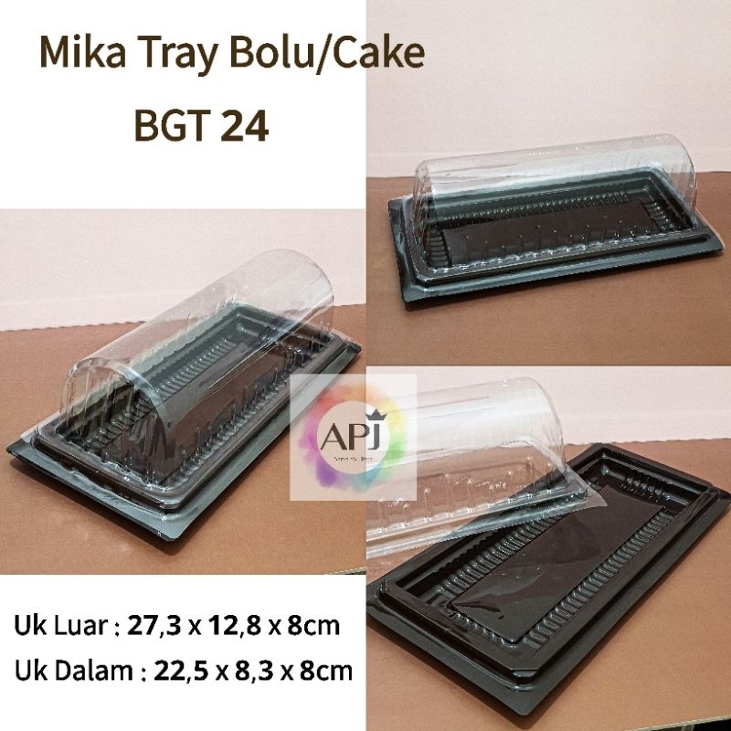 Diskon ISI 50PCS MIKA BOLU GULUNG BGT24 / MIKA BOLU GULUNG 24CM /TRAY MIKA BOLU / KOTAK BOLU GULUNG 