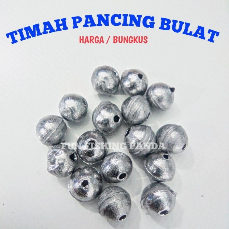 Timah bulat Timah pancing bulat harga perbungkus