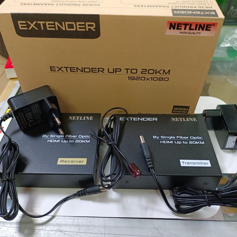 NETLINE KVM HDMI EXTENDER OVER FO FIBER OPTIC 20KM