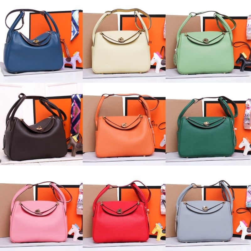 MM L25 LINDY 25 GHW SHOULDER BAG DOUBLE BOX KULIT ASLI KULAS KULIT LENTUR