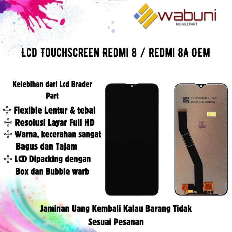Lcd Touchscreen Xiaomi Redmi 8 / Redmi 8a / Lcd hp redmi / touchscreen hp / layar hp