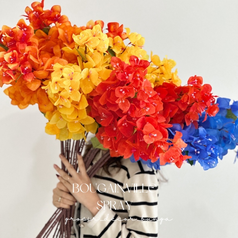 [TT] Bougenville spray Artificial Aksesoris bougainville palsu plastik Bougenville / Bunga Bugenvil 