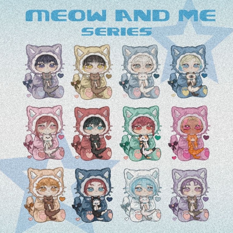 ZOW Meow and Me series Blue Lock phone charm  Terlaris