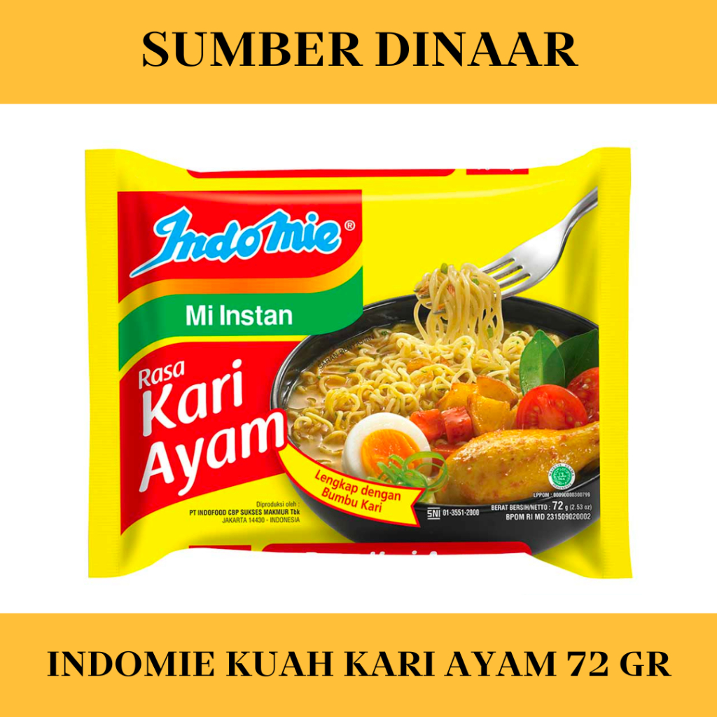 

Indomie Mi Instan Kari Ayam 72G Indomie Kari Ayam Kuah