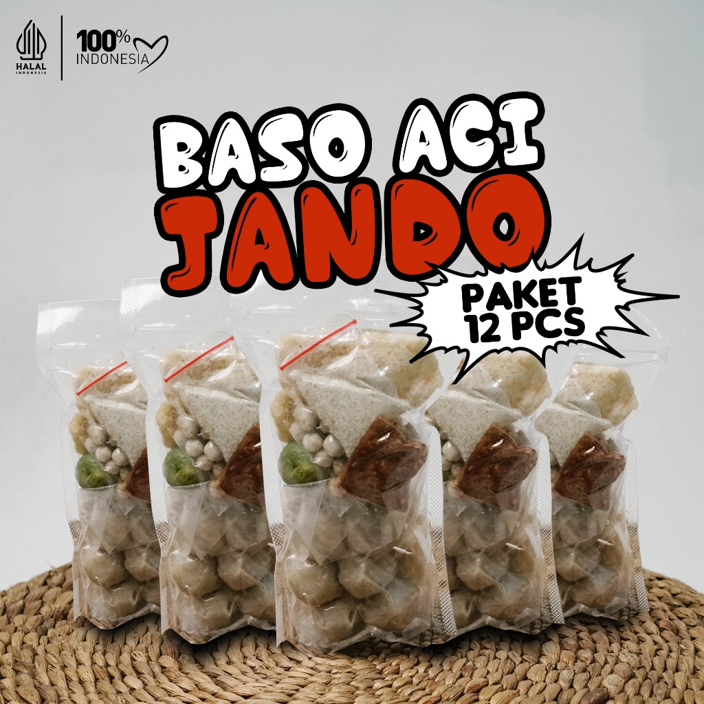 Paket bundling baso aci kuah instan isi bumbu cikruh murah - ( BASO ACI OCI JANDO 12 PCS )