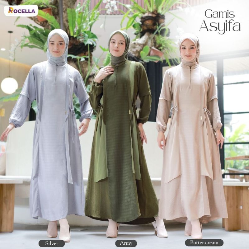 GAMIS ASYIFA DRESS MUSLIM LEBARAN ROCELLA